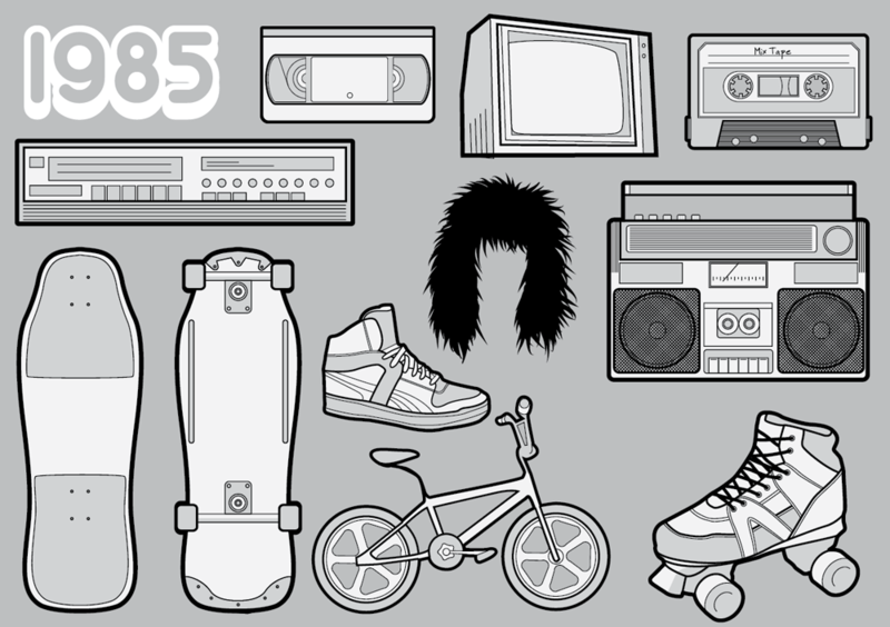 – A Free Vector Pack of 80s Icons