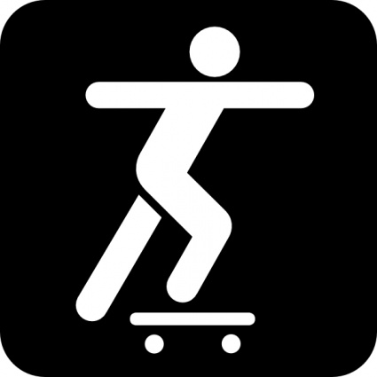 A Person Sliding On A Skate Board clip art