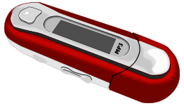 A Red old style MP3 Player