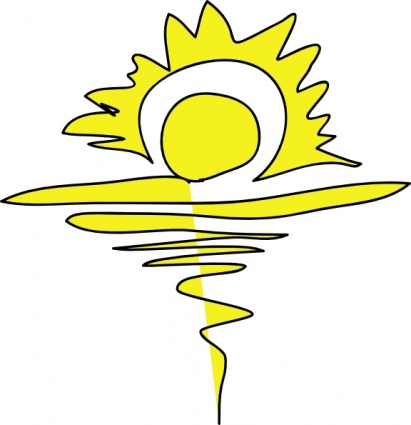 A Sanyal Sunrise clip art