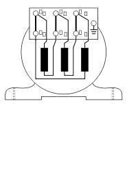 A simple representation of a electric 3-phase motor