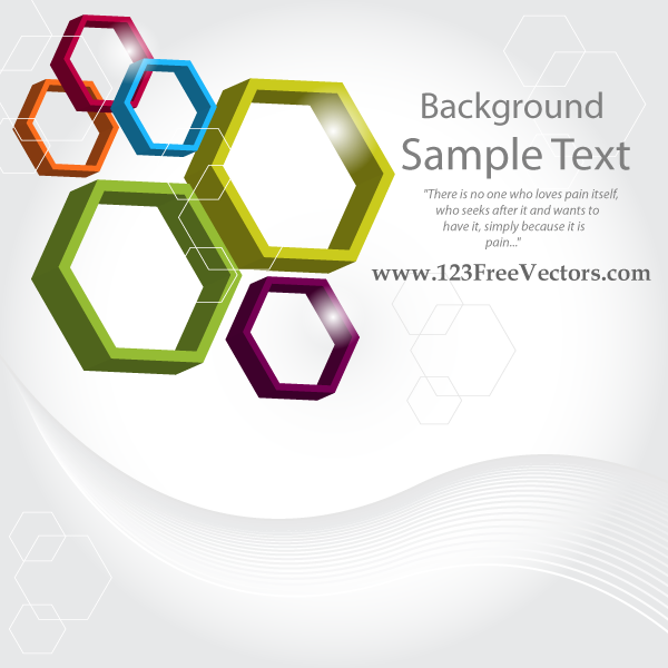 Abstract 3d Hexagon Vector Background