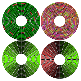 Abstract Disc Circle HDD Defragmented Fragmented With Bad Sectors