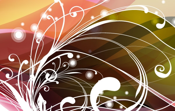 Abstract Floral Background Vector