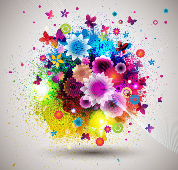 Abstract Flower Background Illustration Vector