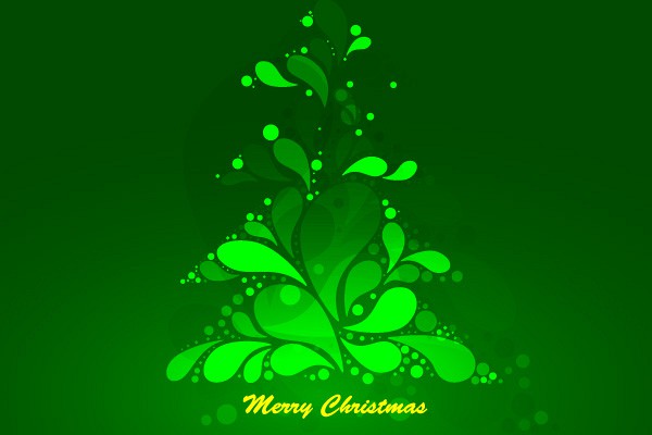 Abstract Green Christmas Tree Vector