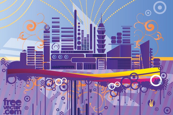 Abstract Urban Scene Vector