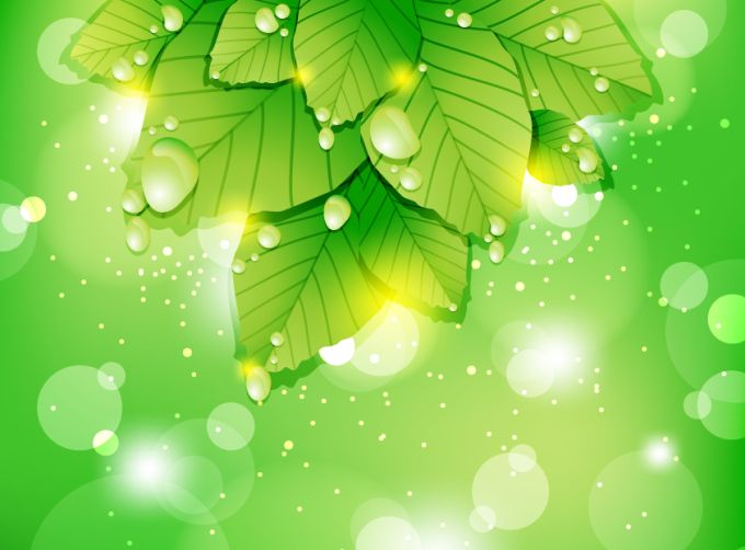 Abstract Vector Leaf Background