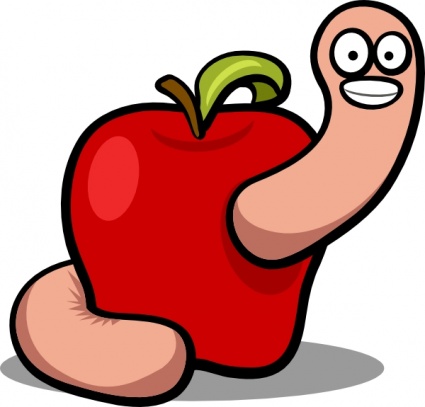 Aj Apple Worm clip art