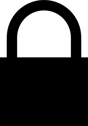 Aj Padlock Silhouette clip art