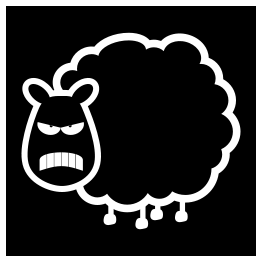 Angry black sheep