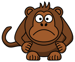 Angry Cartoon monkey