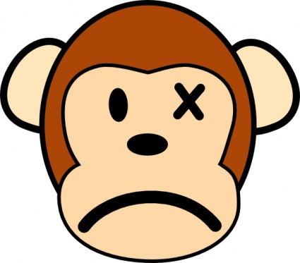 Angry Monkey clip art