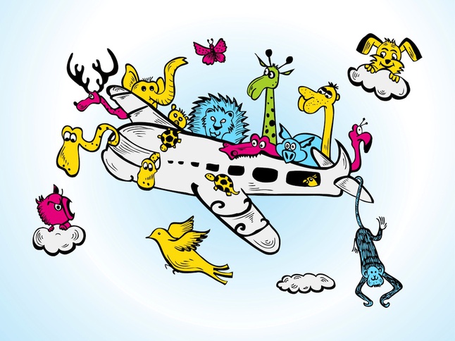 Animals On A Plane