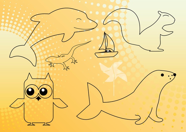 Animals Outline Graphics