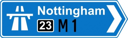 Anonymous Roadsign Motorway On clip art