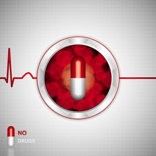 Anti drug medical background.Vector