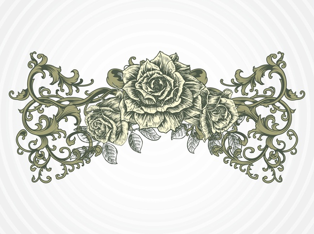 Antique Rose Vector