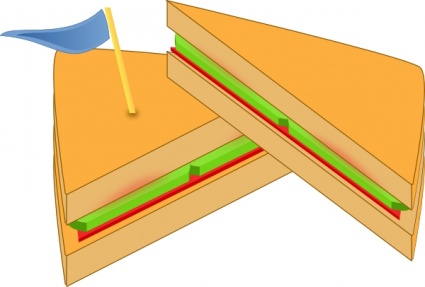 Ashkyd Sandwich With A Flag clip art