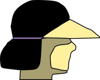 Athelete Wearing Visor clip art