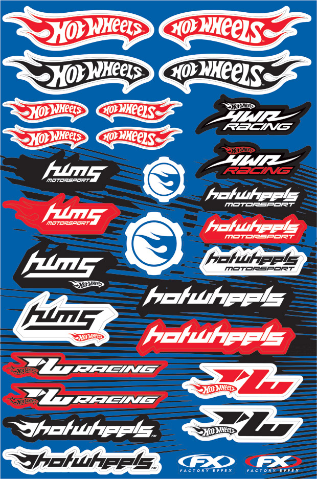 Auto sticker hotwheels vector