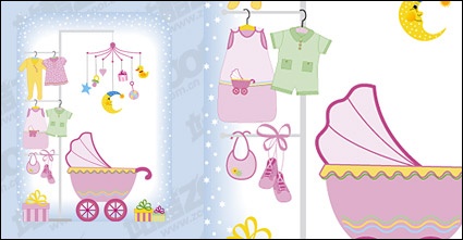 Baby supplies vector material