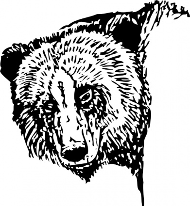 Bear Head clip art