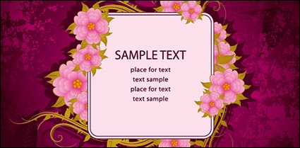 Beautiful flowers vector bulletin board material