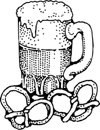 Beer And Pretzels clip art