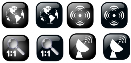 Ben Map Geolocalisation Icon Set clip art