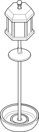 Bird Feeder Pole Outline clip art