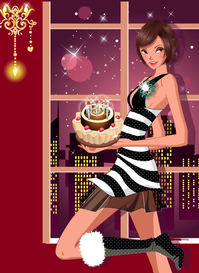 Birthday Girl Vector