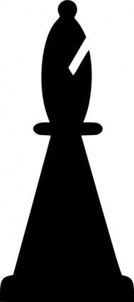 Black Bishop Chess Piece clip art