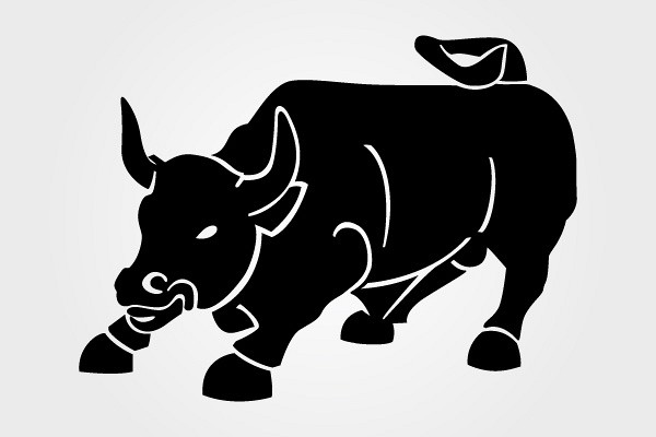 Black Bull Vector Silhouette