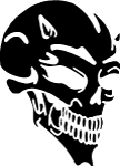 Black Devil Skull Vectort