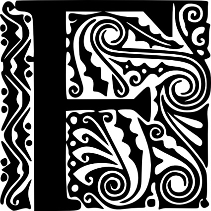 Black White Letter Alphabet Artistic Ef Alphabets