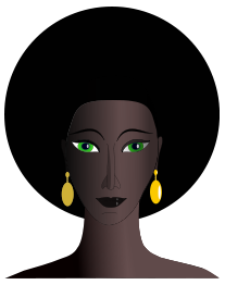 Black Woman With Green Eyes