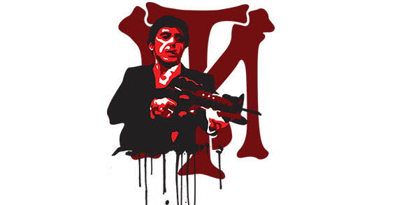 Bloody man free vector