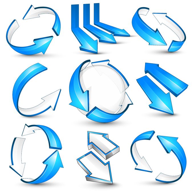 Blue Arrow Vectors