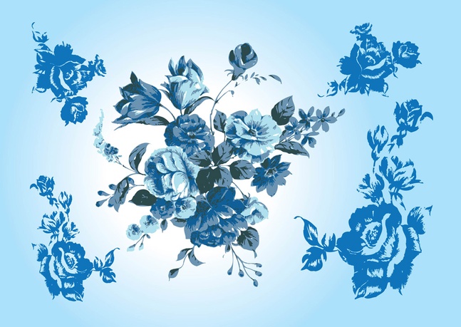 Blue Flower Vectors