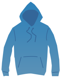 Blue hoodie