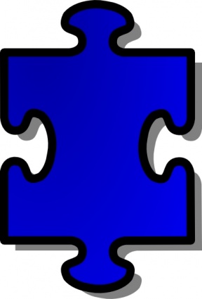 Blue Jigsaw Piece clip art