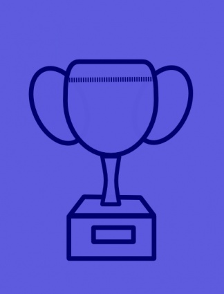 Blue Prize Cup clip art