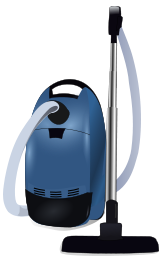 Blue vacuum cleaner