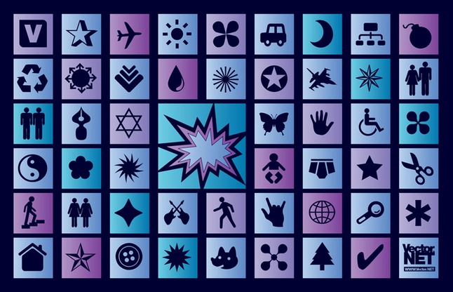 Blue Vector Icons