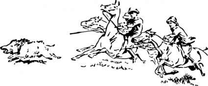 Boar Hunt clip art