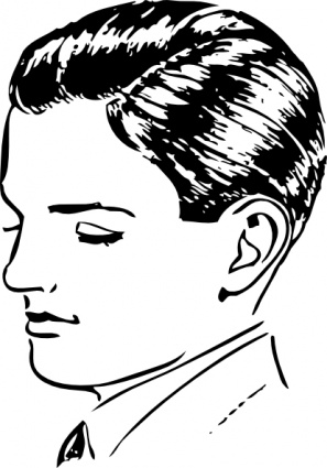 Boys Side Part clip art