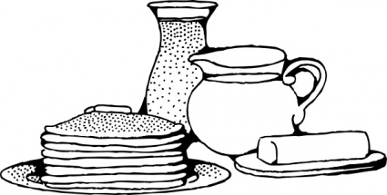 Breakfast With Pancakes clip art