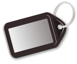 Brown Key Tag