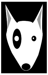 Bullterrier head, bujung,Bull terrier cartoon,dog Bullterrier